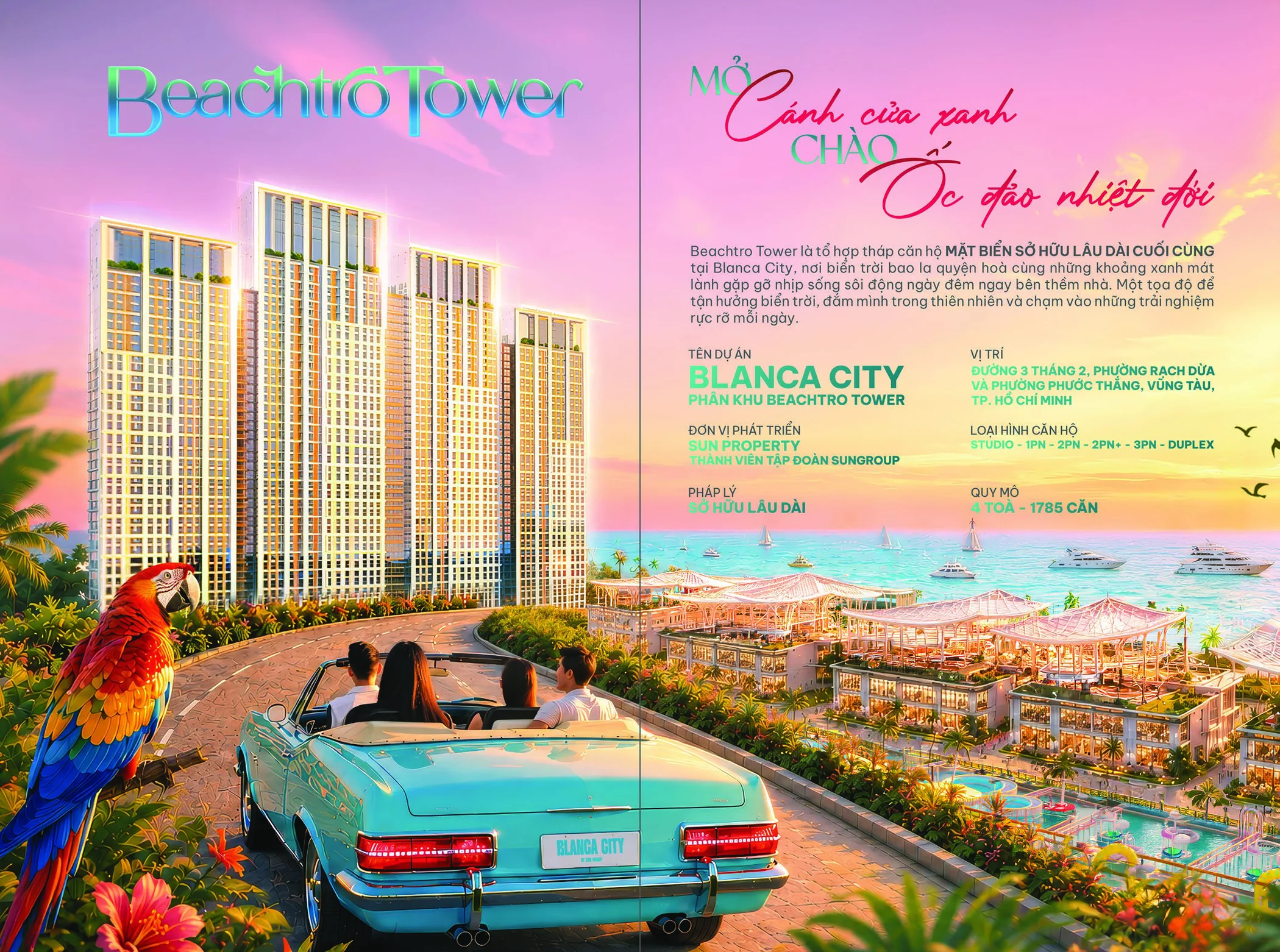 Phối cảnh tham khảo phân khu BeachTro Tower