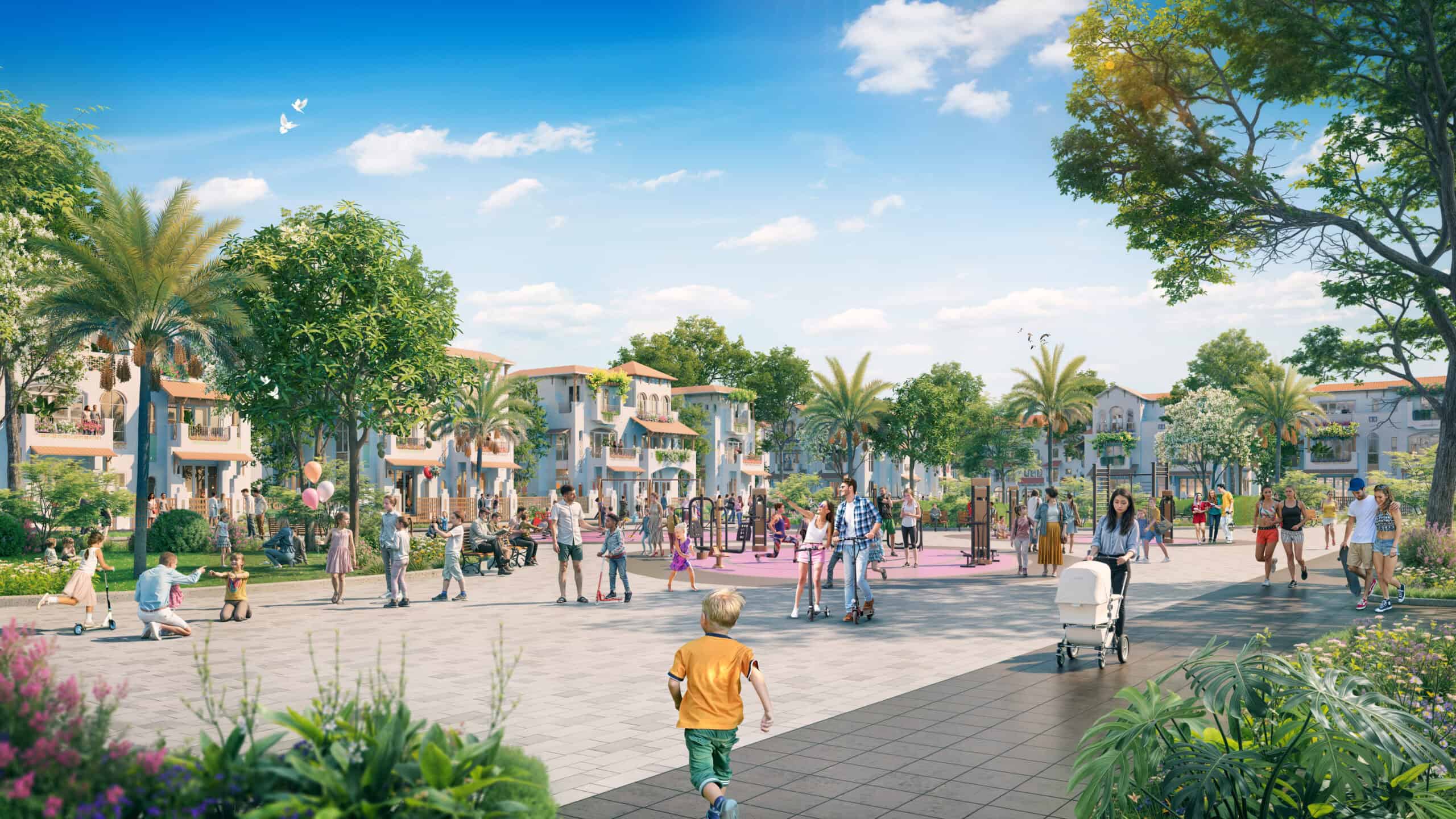 Phối cảnh công viên nội khu Blanca City