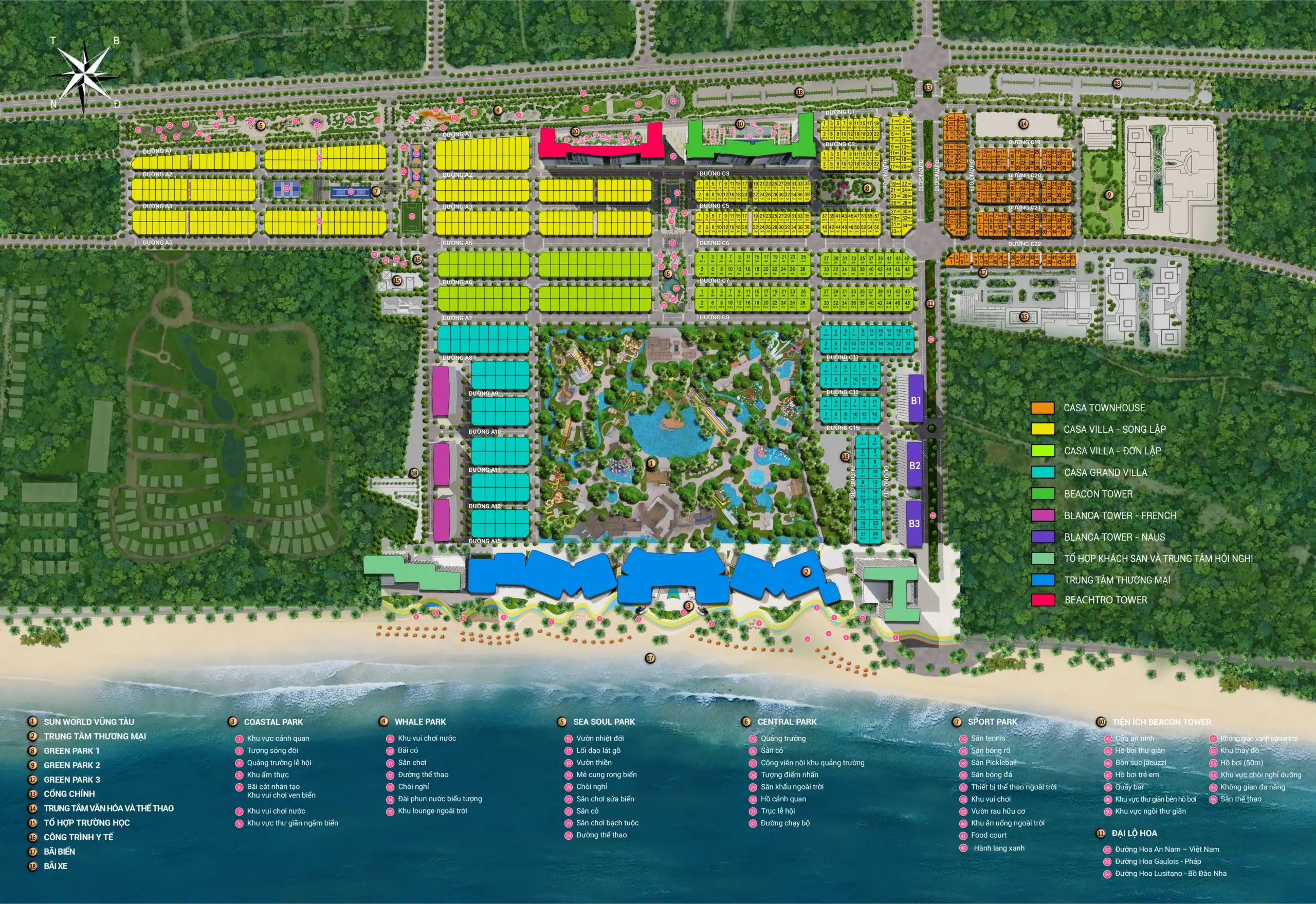Tổng mặt bằng quy hoạch Blanca City nhìn từ trên cao